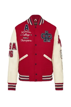 Blouson Homme American College Ac-10 Red Beige