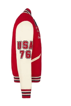 Blouson Homme American College Ac-10 Red Beige