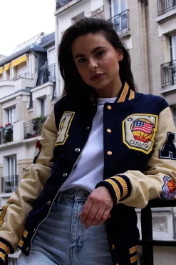 Blouson Homme American College Ac-17 Navy Beige