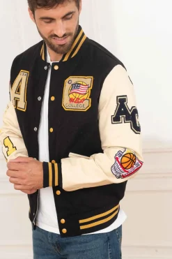 Blouson Homme American College Ac-17 Navy Beige