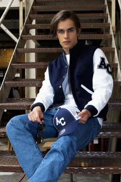 Blouson Homme American College Ref 70 Navy/White
