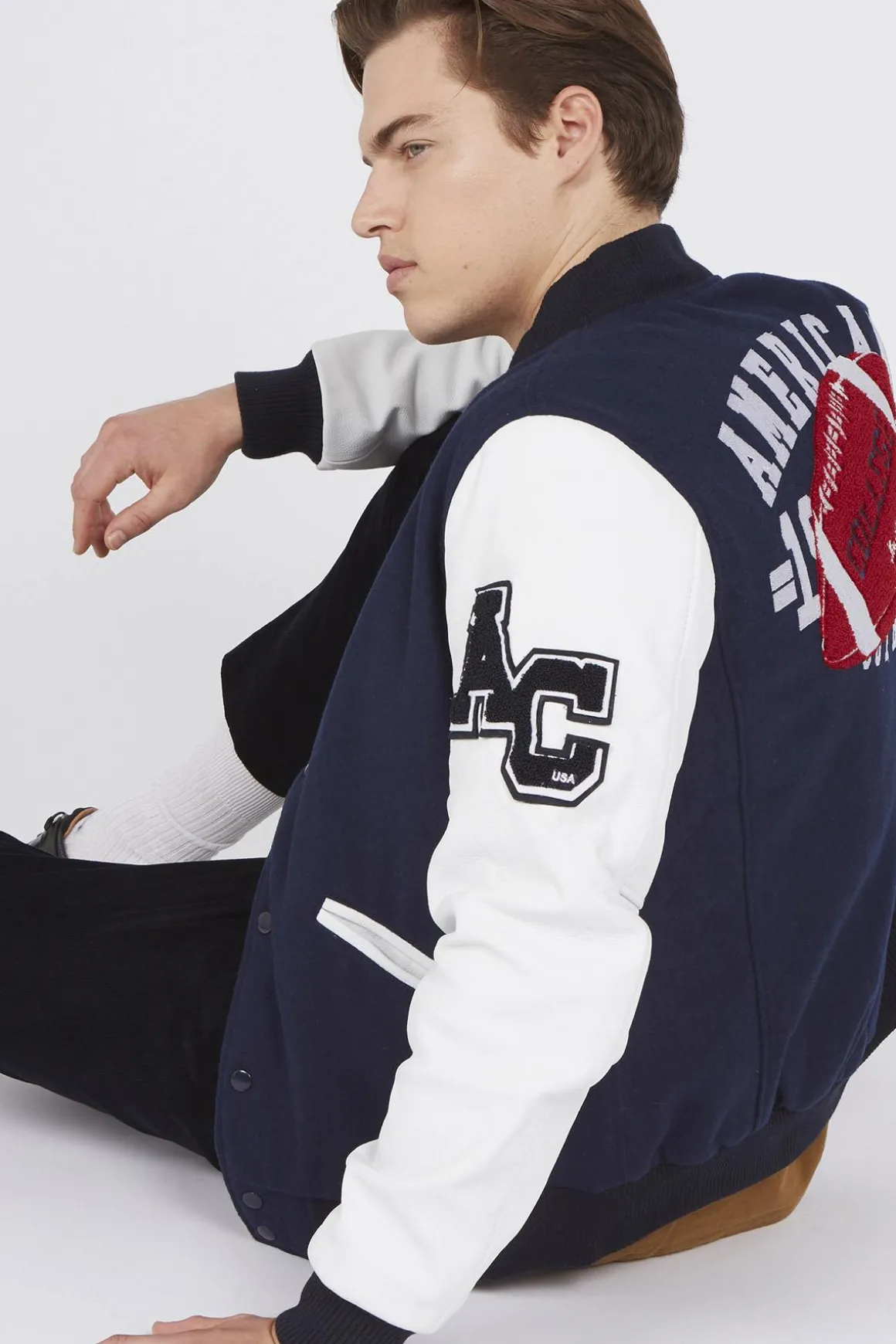 Blouson Homme American College Ref 70 Navy/White