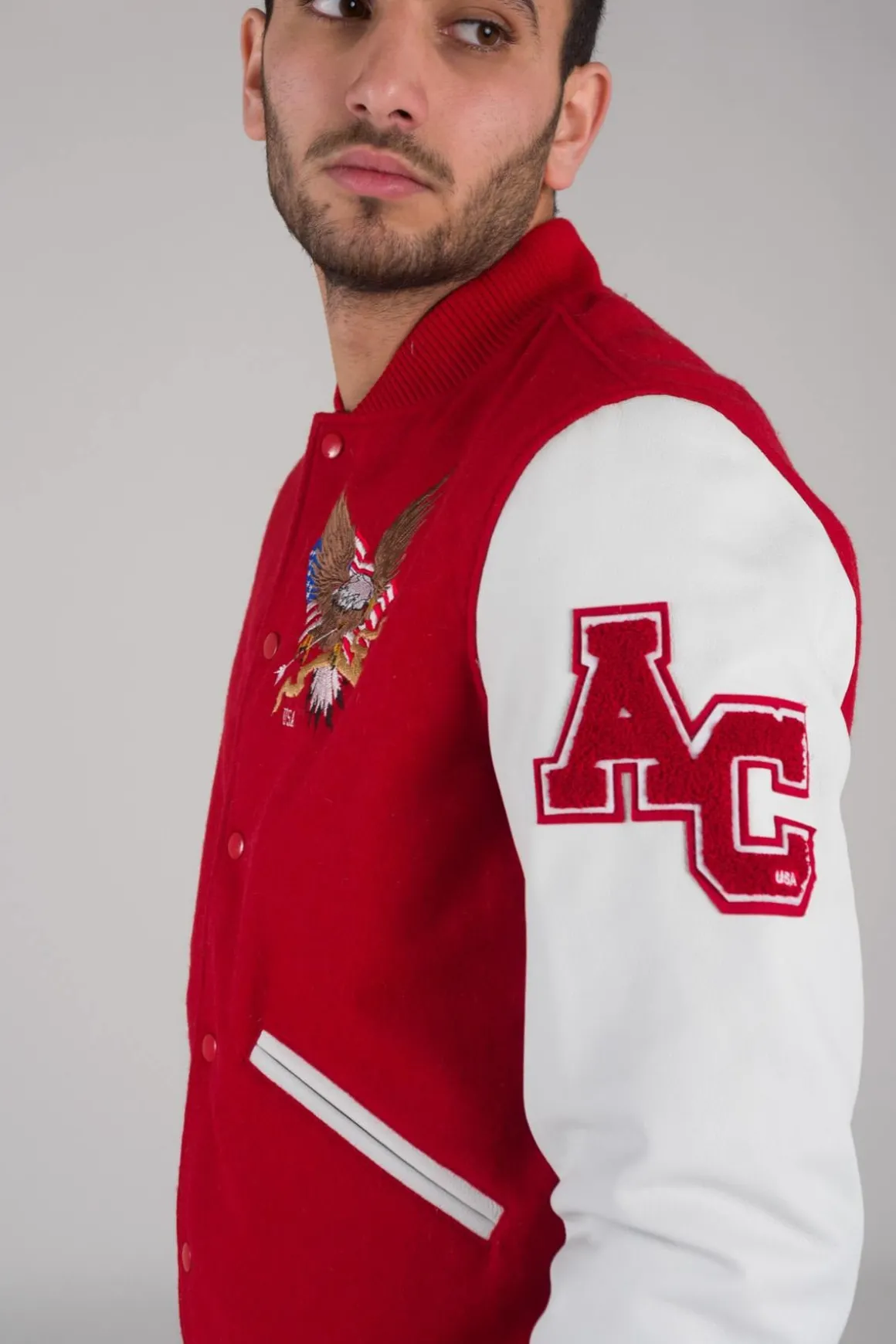 Blouson Homme American College Ref 71 Red/White
