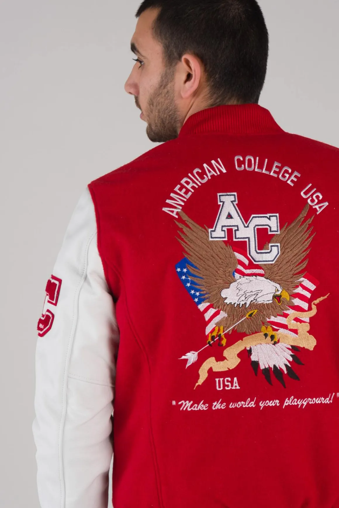 Blouson Homme American College Ref 71 Red/White