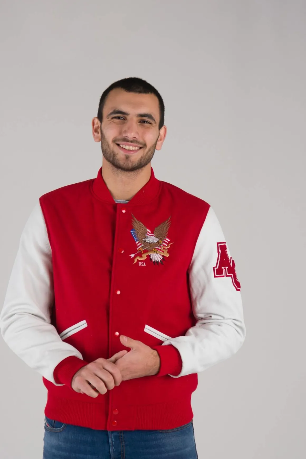 Blouson Homme American College Ref 71 Red/White