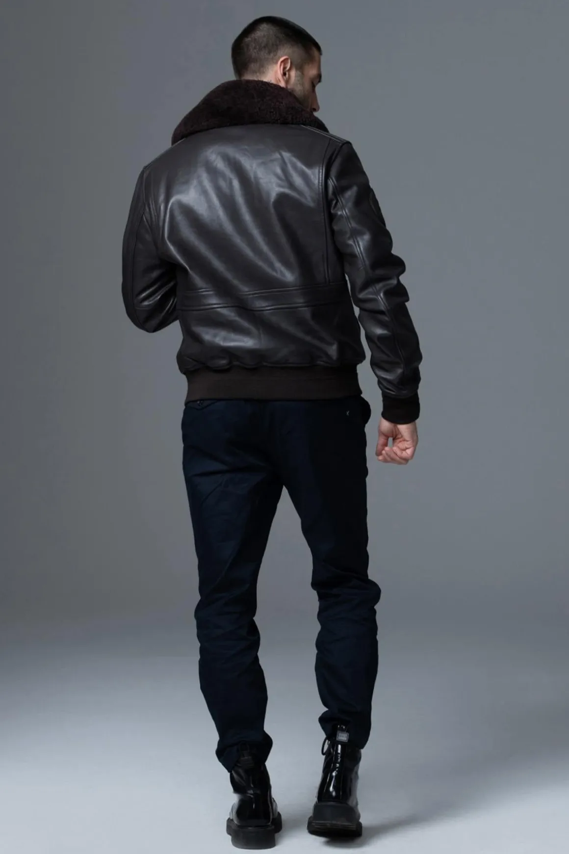 Blouson Homme Armée De L'air Et De L'espace Pilot Atlas Brown