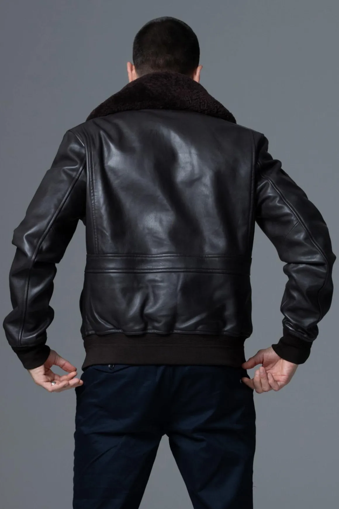 Blouson Homme Armée De L'air Et De L'espace Pilot Atlas Brown