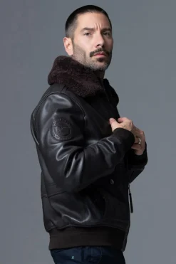 Blouson Homme Armée De L'air Et De L'espace Pilot Atlas Brown
