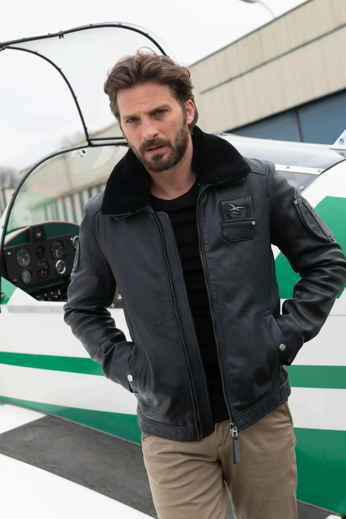 Blouson Homme Armée De L'air Et De L'espace Jet Atlas Navy