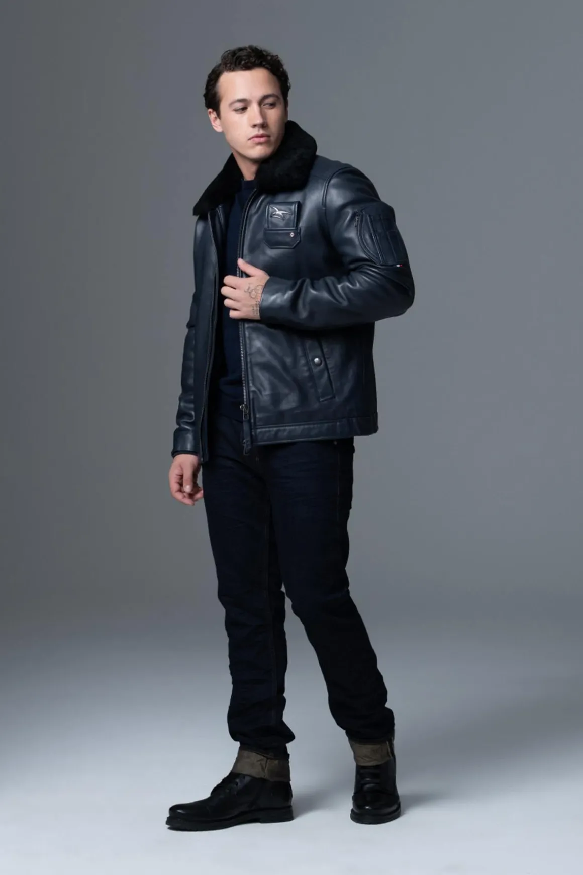 Blouson Homme Armée De L'air Et De L'espace Jet Atlas Navy