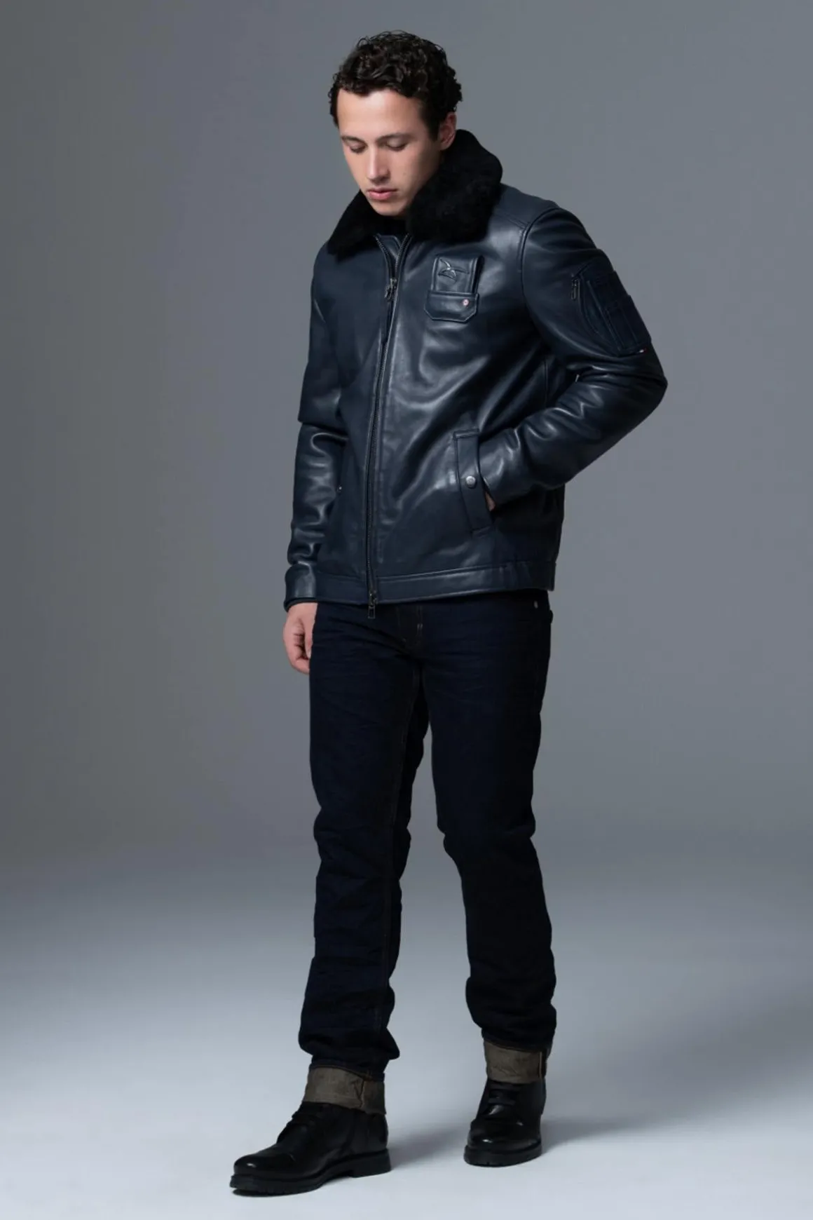 Blouson Homme Armée De L'air Et De L'espace Jet Atlas Navy