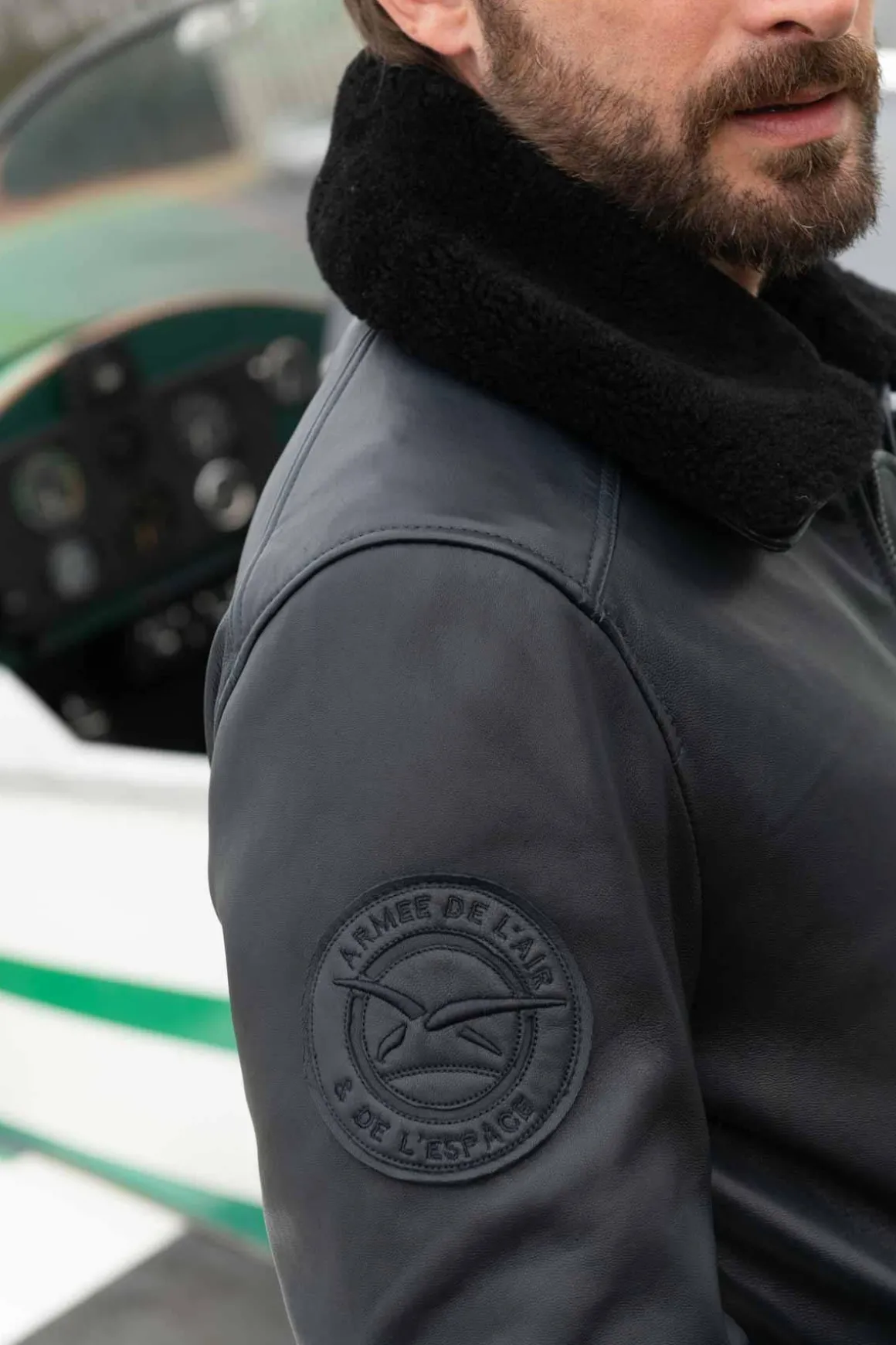 Blouson Homme Armée De L'air Et De L'espace Jet Atlas Navy