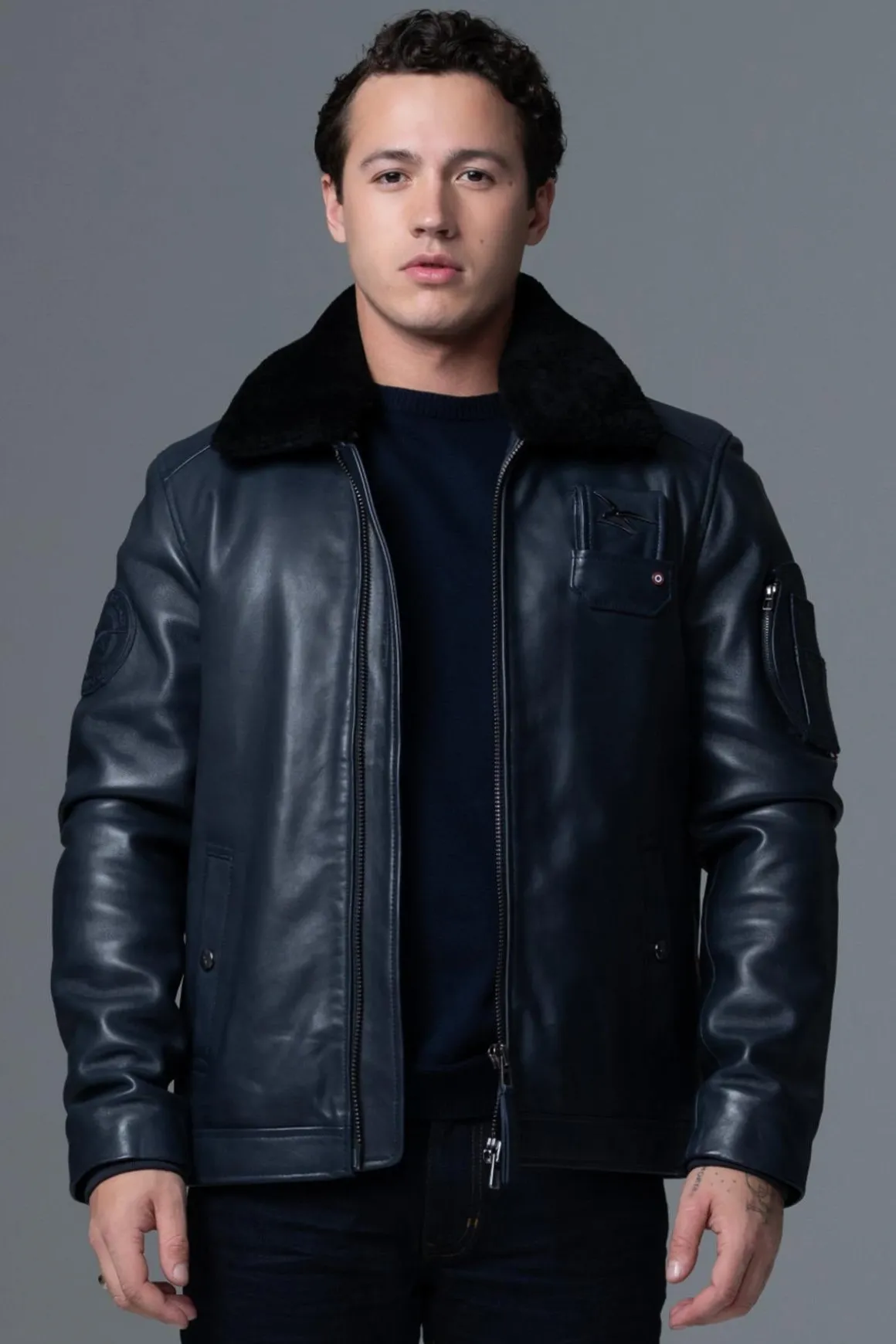 Blouson Homme Armée De L'air Et De L'espace Jet Atlas Navy