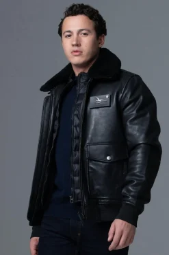 Blouson Homme Armée De L'air Et De L'espace Pilot Atlas Black