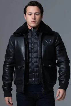 Blouson Homme Armée De L'air Et De L'espace Pilot Atlas Black
