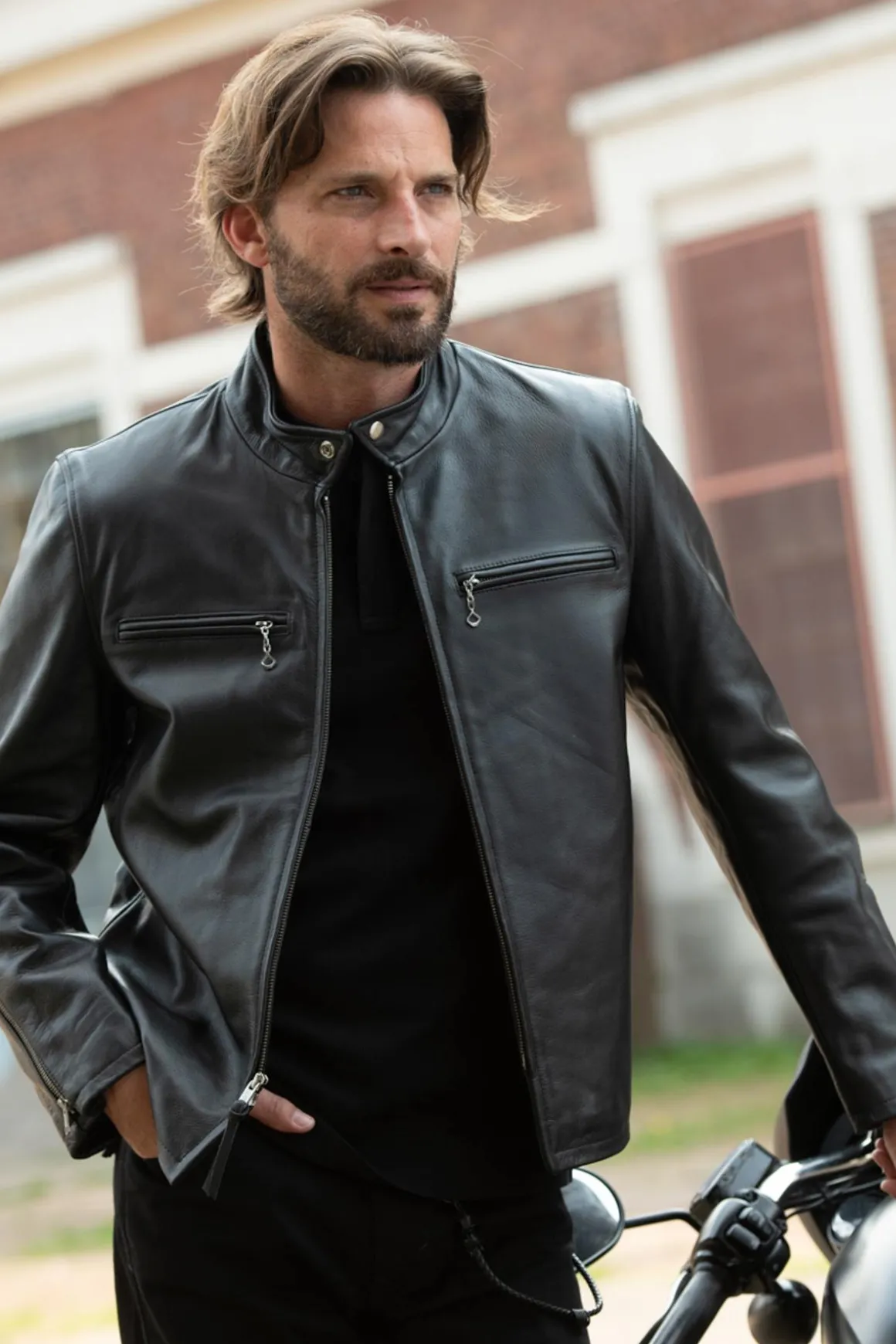 Blouson Homme Avi Leather Cafe Racer