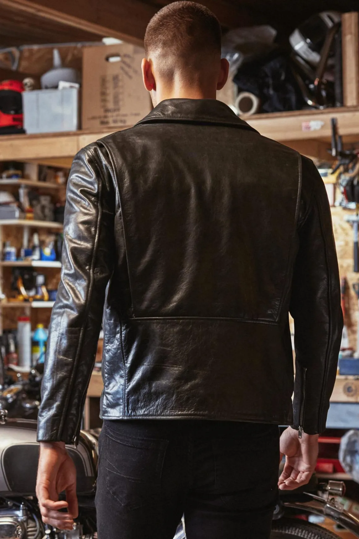 Blouson Homme Avi Leather D-Pocket Jacket