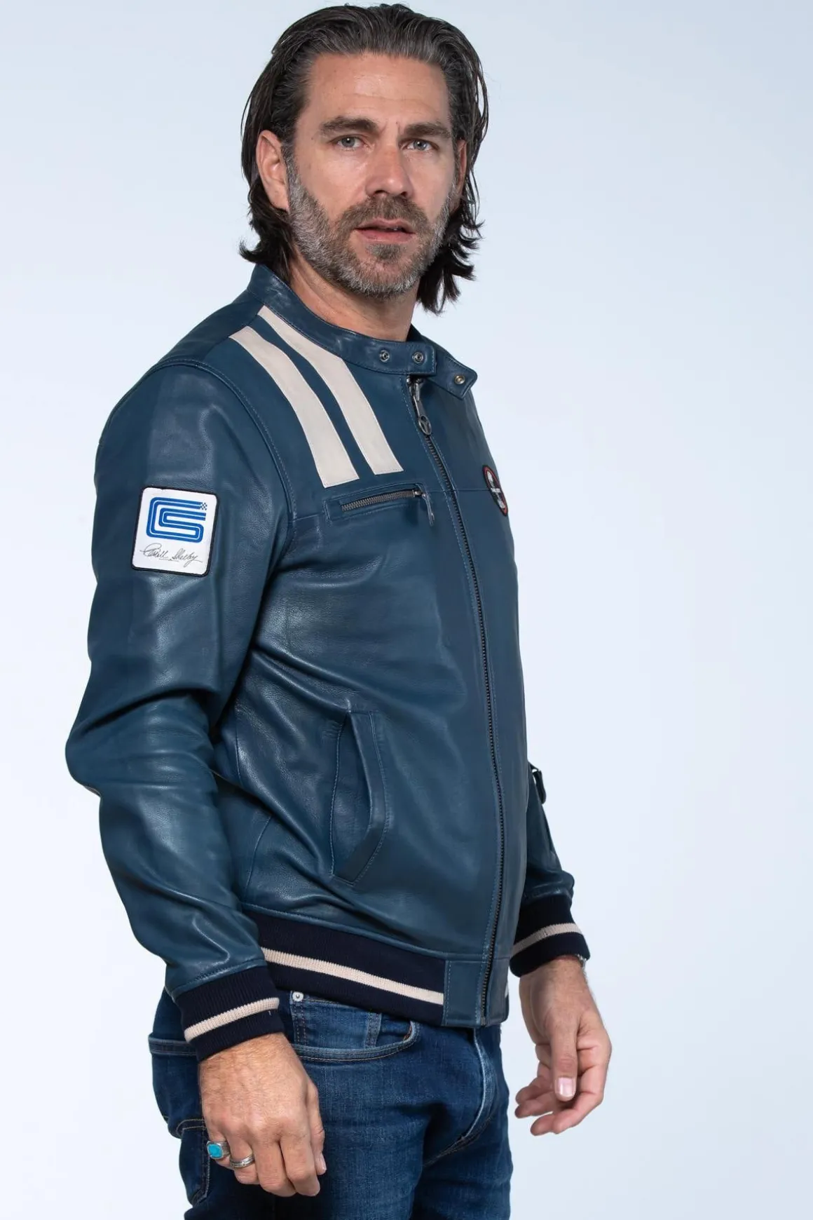 Blouson Homme Carroll Shelby Cobra Men Royal Blue