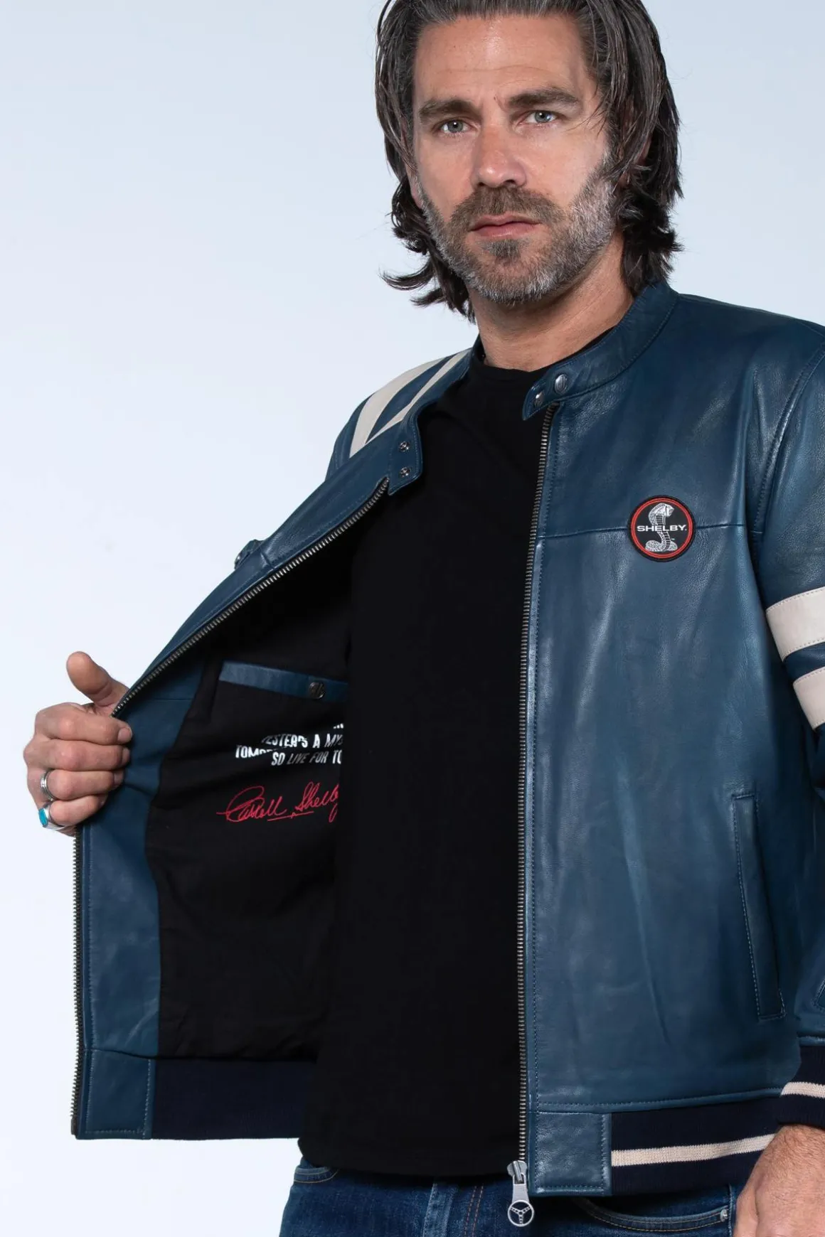Blouson Homme Carroll Shelby Cobra Men Royal Blue