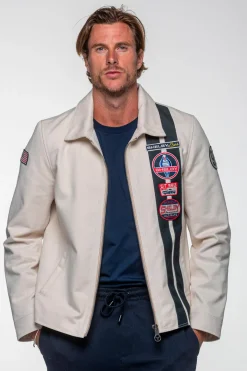 Blouson Homme Carroll Shelby Snake Ecru