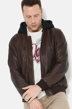 Blouson Homme Chevignon Djibril Cuir Cognac