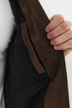 Blouson Homme Chevignon Djibril Cuir Cognac
