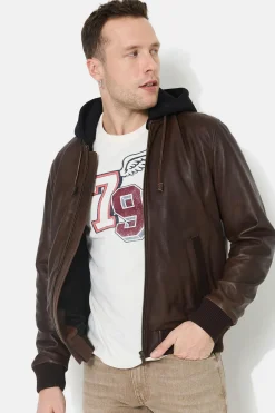 Blouson Homme Chevignon Djibril Cuir Cognac