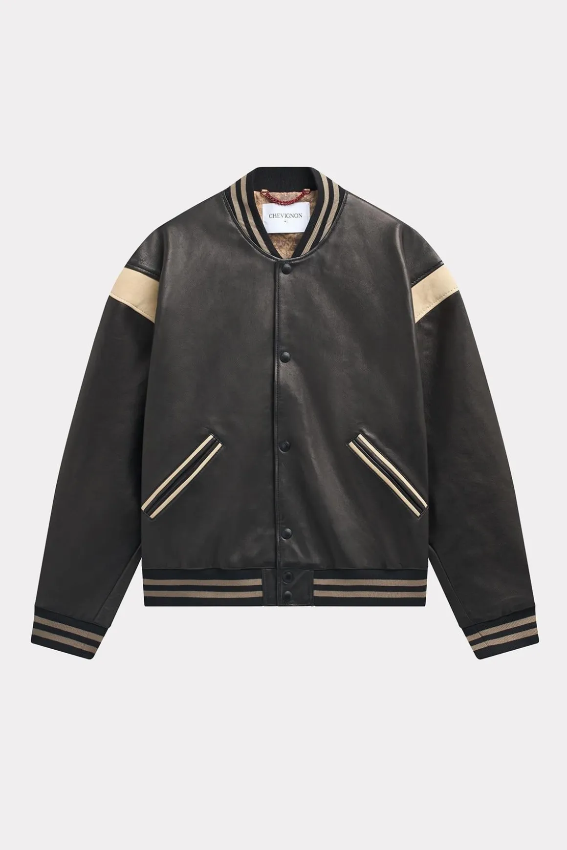 Blouson Homme Chevignon Teddy Varsity Black/White