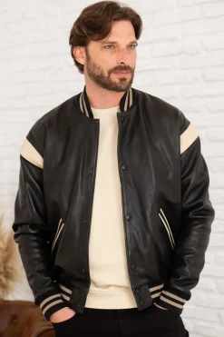 Blouson Homme Chevignon Teddy Varsity Black/White