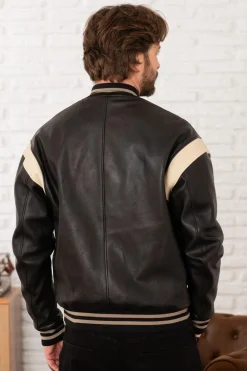 Blouson Homme Chevignon Teddy Varsity Black/White