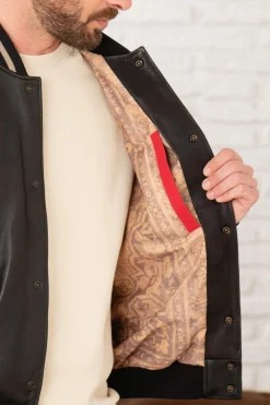Blouson Homme Chevignon Teddy Varsity Black/White
