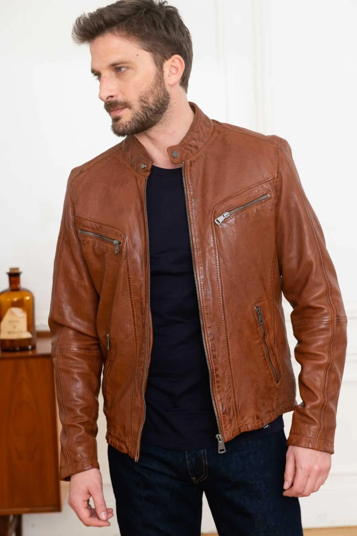 Blouson Homme Cityzen Antalya Cognac