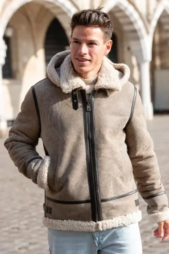 Blouson Homme Cityzen Bombardier Capuche Old Sable