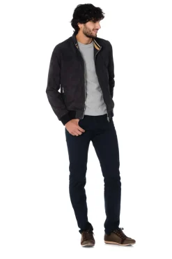 Blouson Homme Cityzen Eridan Goat Suede Navy Zz40