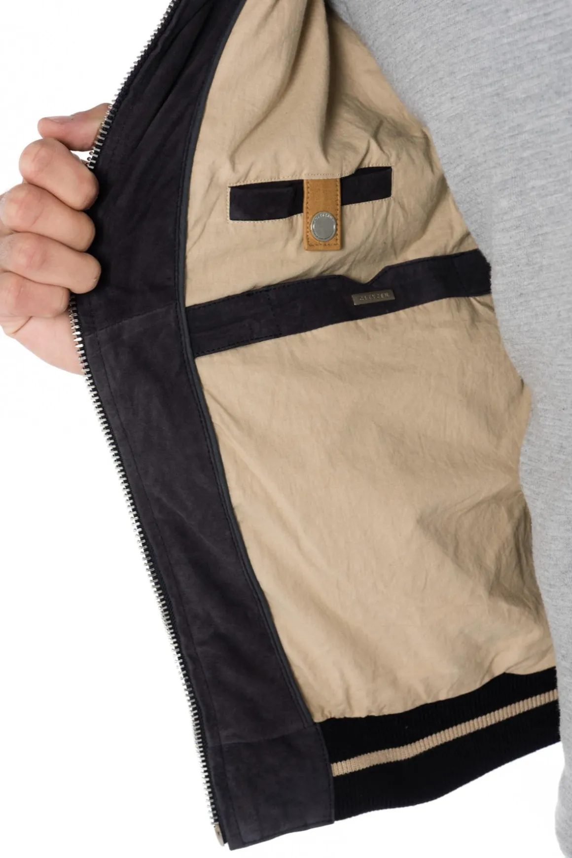Blouson Homme Cityzen Eridan Goat Suede Navy Zz40