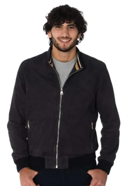 Blouson Homme Cityzen Eridan Goat Suede Navy Zz40