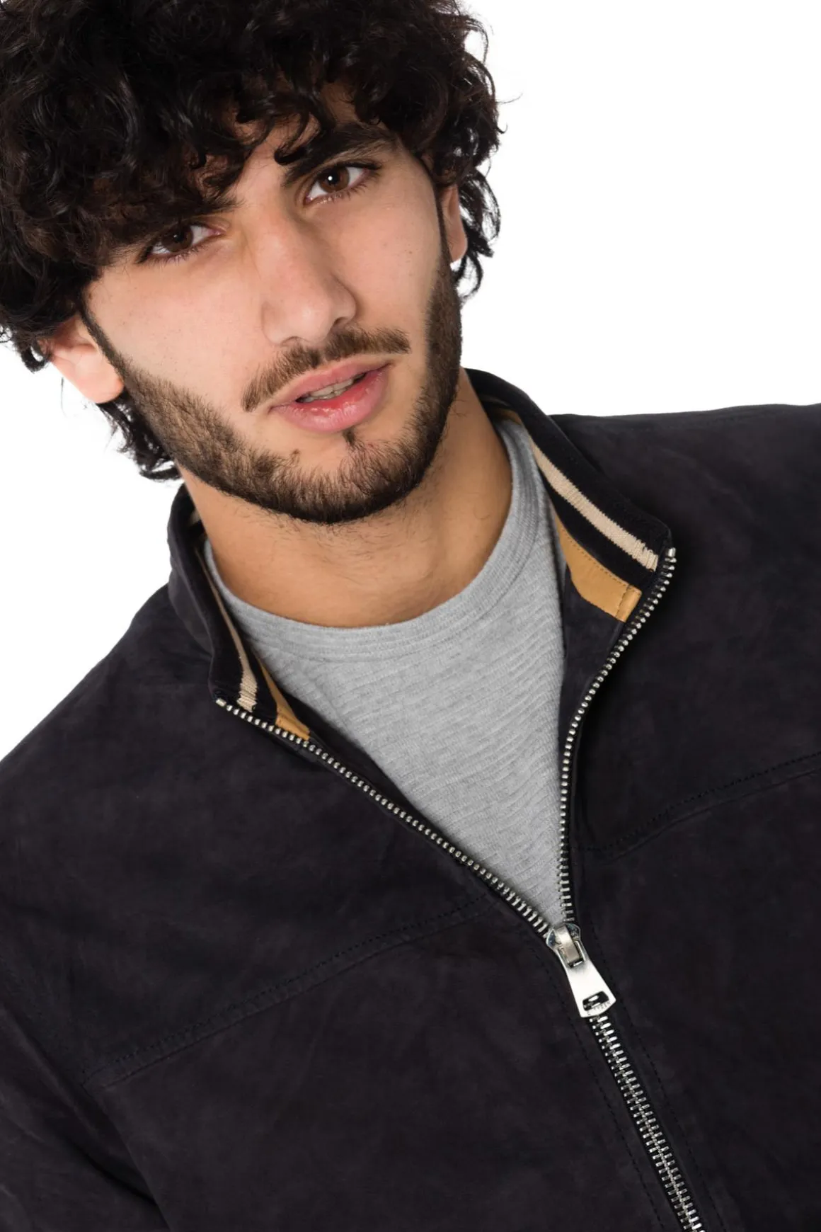 Blouson Homme Cityzen Eridan Goat Suede Navy Zz40