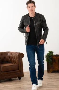 Blouson Homme Cityzen Kansas Rub Off Black