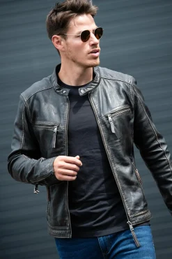 Blouson Homme Cityzen Kansas Rub Off Black