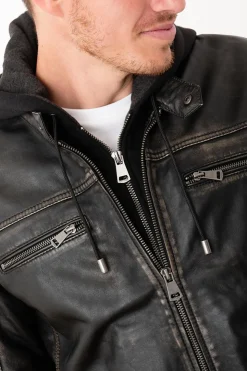 Blouson Homme Cityzen Philadelphia Rub Off Black