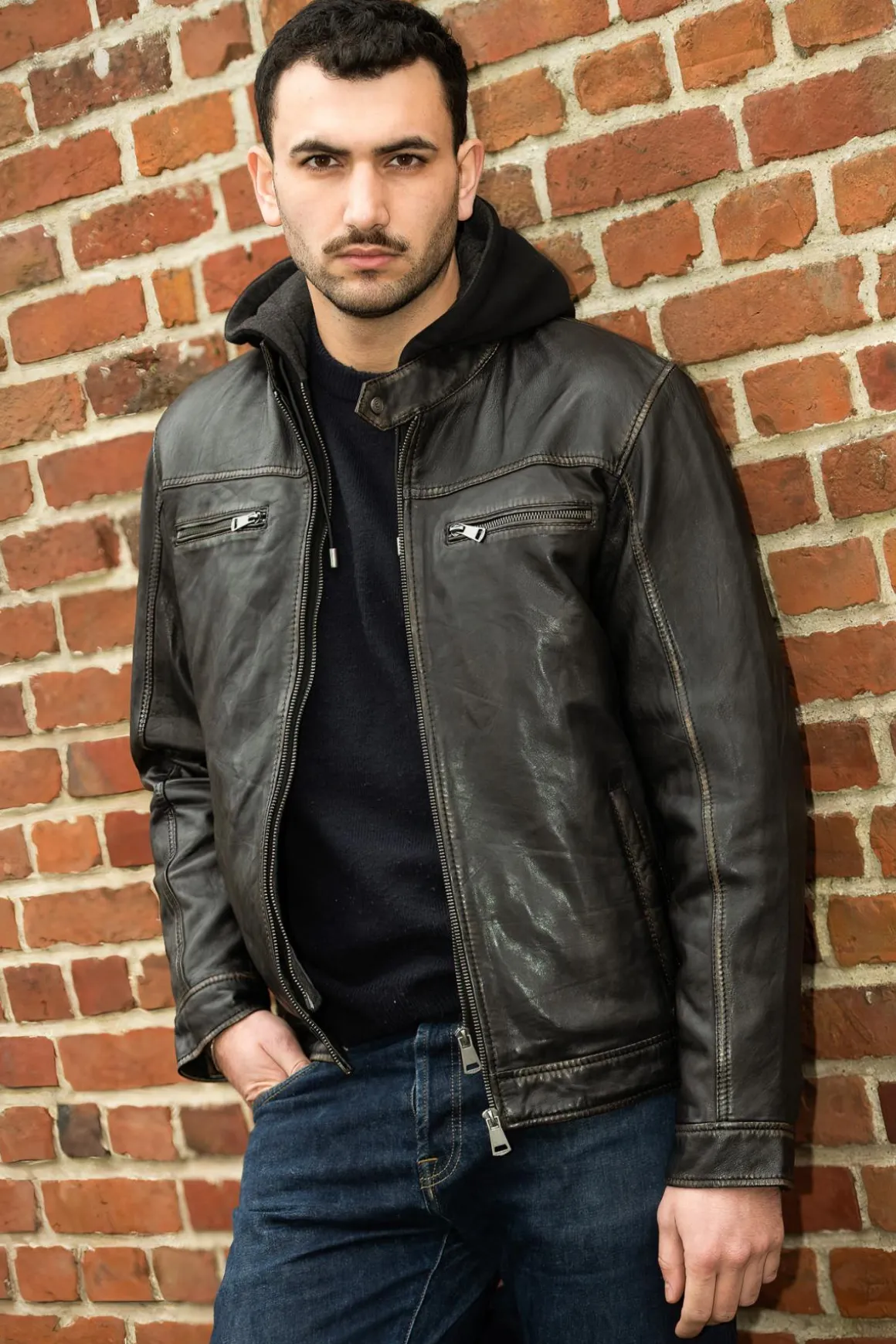 Blouson Homme Cityzen Philadelphia Rub Off Black