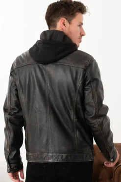 Blouson Homme Cityzen Philadelphia Rub Off Black