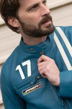 Blouson Homme Classic Legend Motors Jarier Ocean Blue