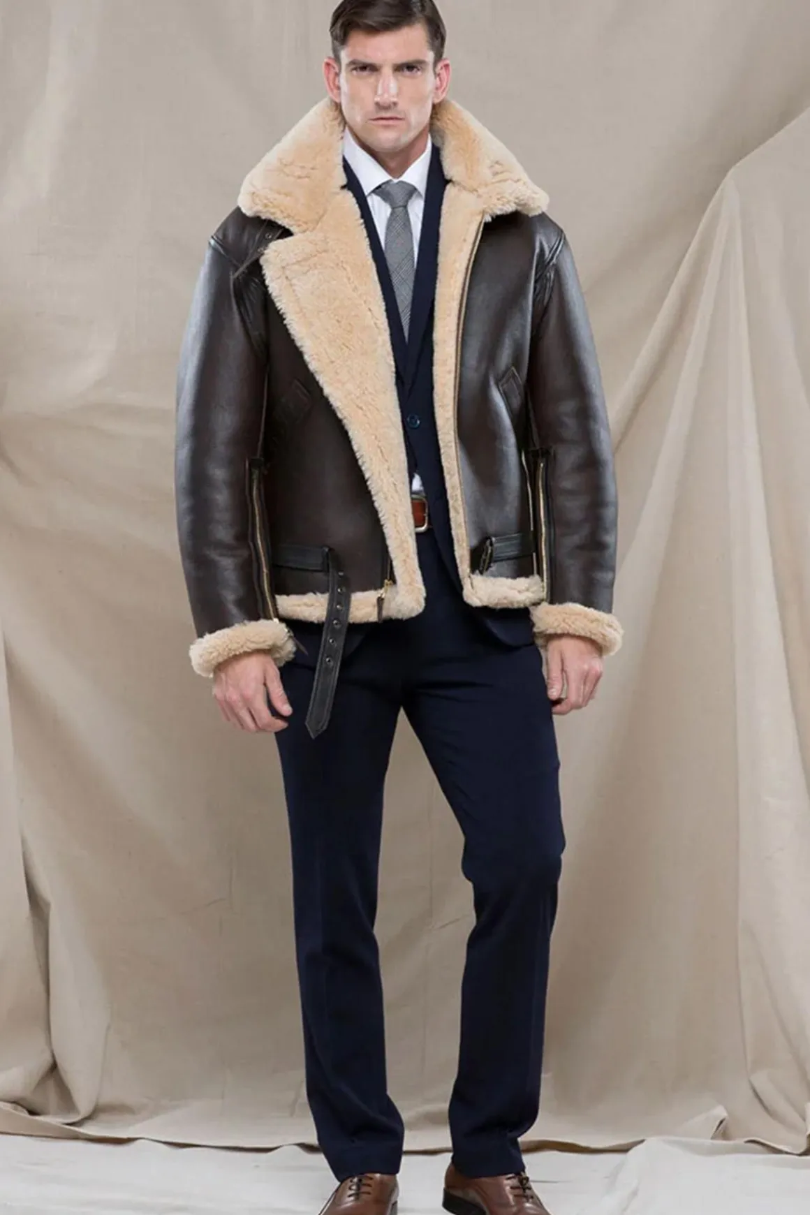 Blouson Homme Cockpit Usa Z2109 Brown