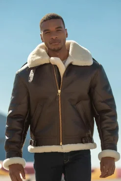 Blouson Homme Cockpit Usa Z2103 Brown