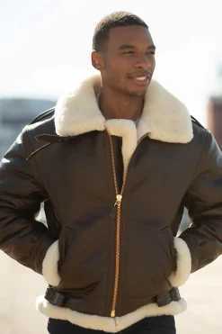 Blouson Homme Cockpit Usa Z2103 Brown