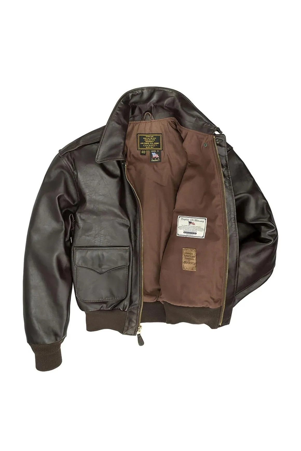 Blouson Homme Cockpit Usa Z2107H Mahogany