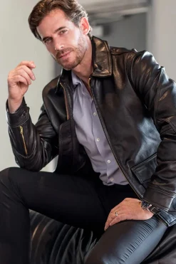 Blouson Homme Cockpit Usa Z2111M Brown