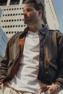 Blouson Homme Cockpit Usa Z21M028 Brown
