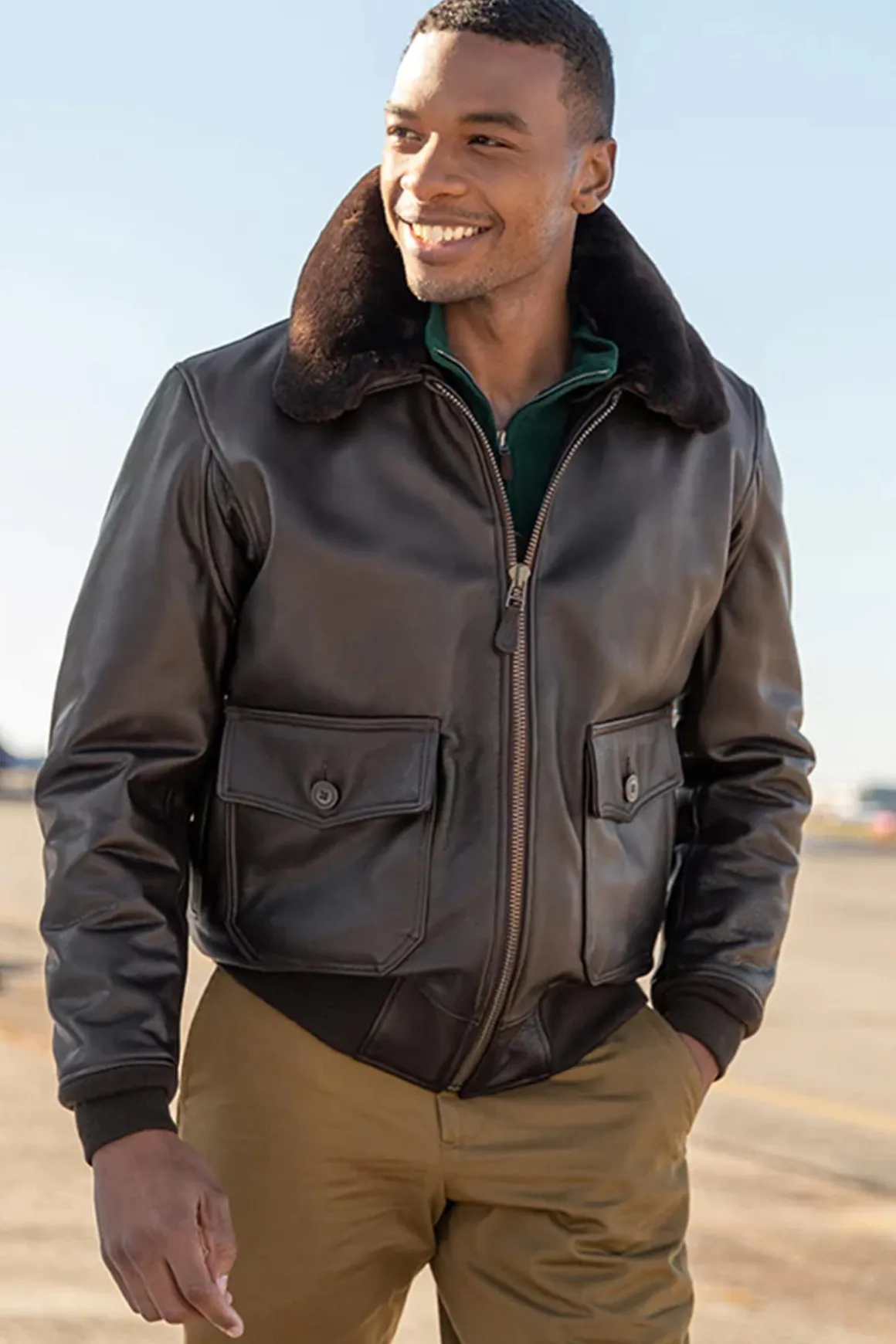 Blouson Homme Cockpit Usa Z201035Mc Brown
